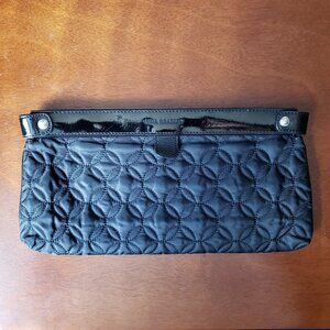 Vera Bradley Midnight Caviar Nylon Quilted Clutch Bag